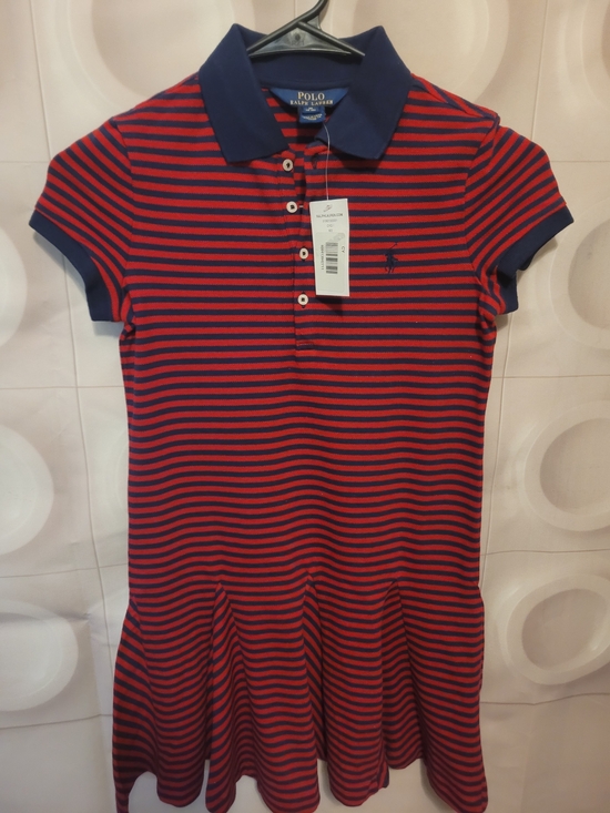 Polo Ralph Lauren Other - Polo by Ralph Lauren Girls' Red and Navy Striped Polo Dress